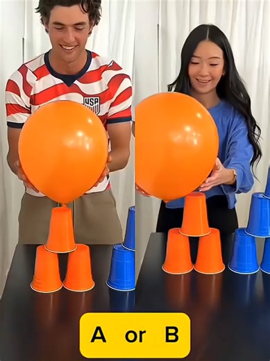 Stack the Cups Relay Race: Girls vs Boys Challenge!