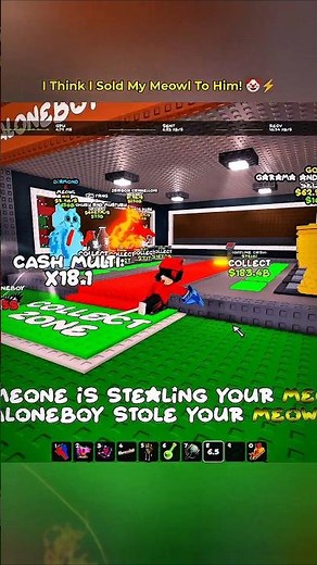 I Think I Sold My Meowl To Him! 🤡⚡ || #stealabrainrot