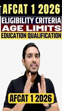 AFCAT 2026 Eligibility Criteria | Age Limit & Education Qualification #afcat2026 #afcat #afcat12026