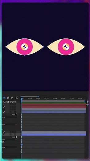 Eyeblink Animation in After Effects #shorts