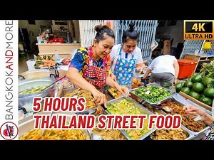 THAILAND STREET FOOD MARATHON 🇹🇭 | 5 Hours from Morning to Night Markets (No Talking)