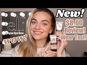 NEW Elf Soft Glam Satin Foundation REVIEW! WEAR TEST! DEMO! WOWWW!