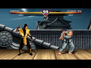 SCORPION vs RYU - FINISH HIM: FATALITY! - EPIC FIGHT!