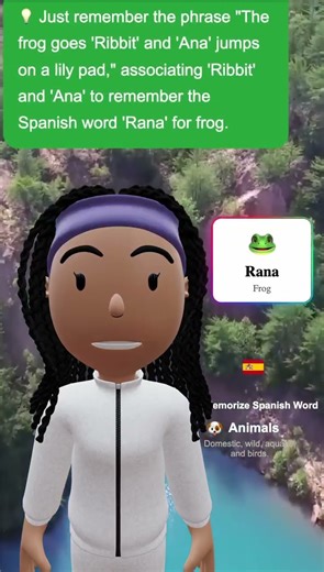 🐸 Rana (Frog) – Learn Spanish word in 30s
