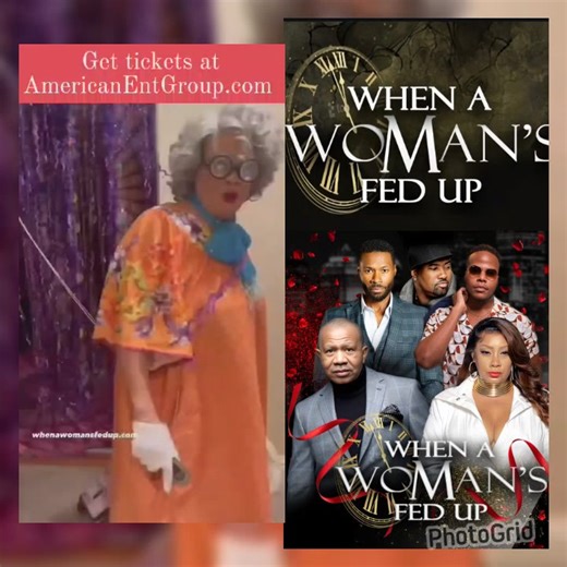 Patrice Lovely(Hattie Mae/Ma) is coming in the Hit Stage Play "When A Woman's Fed Up" Saturday 4/26-Dothan, AL Sunday 4/27-Montgomery, AL Tickets: At The Box Office or AmericanEntGroup.com WhenAWomansFedUp.com | American Entertainment Group