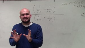Simplifying a complex fraction by eliminating all of the fractions with the LCD