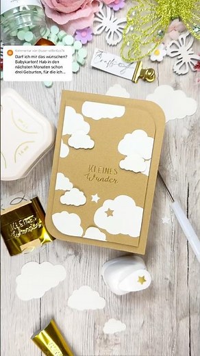 🌸 Beautiful, simple baby card #crafttutorial #diy #babycard #crafting #cardmaking