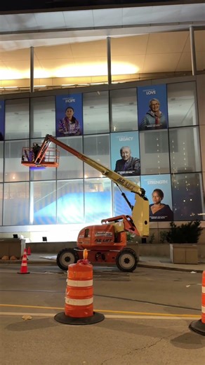 Here’s how we installed vinyl on 8 windows#windowgraphics #installer #vinylinstallation #chicago