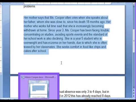 Alison Cooper - sample oet letter