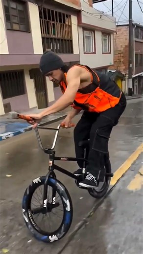 how did he survive riding bmx in rain #shortsvideo