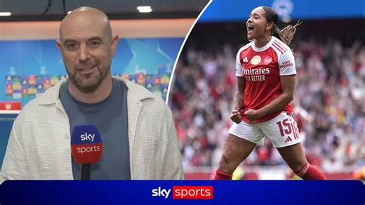 Arsenal 2-1 Lyon: Gunners battle from goal behind to take first leg lead to France in Women's Champions League semi-final