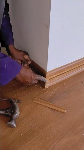 PVC Skirting Installation Clean Edge Finish With Cable Trunking