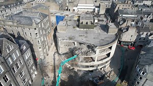 Dramatic footage catpured by Grant Martin shows the ongoing demolition of Aberdeen Market | Aberdeen Live