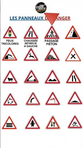 Quiz Code de la Route : connais-tu ces 20 panneaux de danger ? #shorts