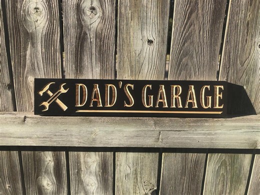 Personalized Rustic Garage Sign – Custom Dad’s Garage Decor, Man Cave Gift, Rustic Wall Art, Wood Garage Name Sign - Etsy