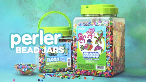 Perler Fuse Bead Craft Kit with Ironing Paper, Storage Container, and Instructions, Multicolor 32002 Piece, Small