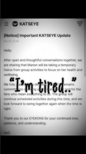 we will miss you Manon😢❤️❤️‍🩹 #manon #katseye #KATSEYE #eyekons #viral #famous #KATSEYE_Manon #pop