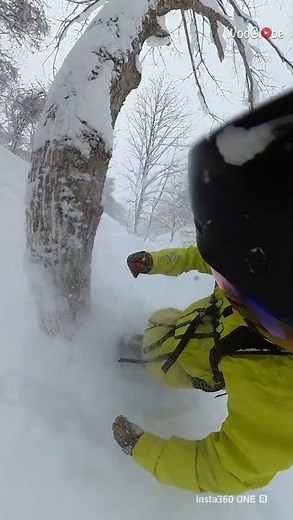 Epic Snowboard Crash: Pro Rider Meets Tree on Transport Track || WooGlobe