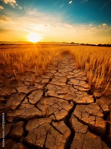 Extreme drought footage of cracked, dry soil in farmland, highlighting climate change impact. Vertical environmental crisis video showing arid earth, water scarcity, and agricultural land degradation