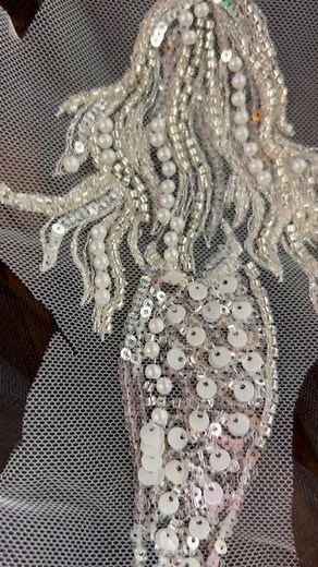 34 reactions · 7 comments | 隆‍♀️隆‍♀️隆‍♀️How beautiful is this mermaid beadwork appliqué? Who would go for this on their wedding dress? #mermaid #littlemermaid #unique #隆‍♀️ #alternativebride #mermaidbride | Pink Butterfly Brides The Wedding dress shop | Facebook