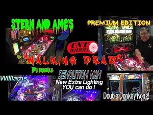 #1001 Stern WALKING DEAD Premium Edition, Williams DEMOLITION MAN & DOUBLE Donkey Kong Classics