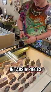 Intarsia is all about piecing different rocks together to make one-of-a-kind natural “rockscapes.” 🎨🪨 Check out the new rock portraits Mark’s been putting together! He’s been inspired by some awesome mentors in the rockhounding community and is having a blast turning stones into art. #therockandartshop #stcloudmn #lapidary #rockhound #intarsia #rockportraits #nature #rock #art | The Rock and Art Shop