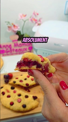 The Irresistible Red Fruit Maxi Cookie 🍪🥰 #recipe #cookies