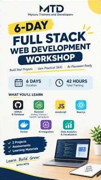 Learn Full-Stack Web Development in Just 6 Days | MTD College Workshop #fullstack #fullstackdev