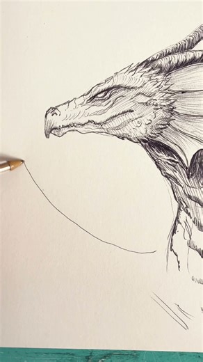 #dragon #dragonart #drawing #dragondrawing #art #beginnerarttips #dragonillustration #sketch