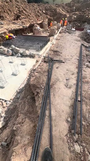 Installation of formwork & rebar #construction #engineering #civilengineering #foundation