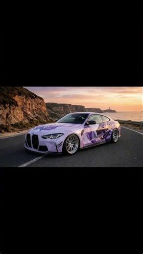 Itasha Style Purple Anime Livery on BMW #bmw #itasha #stance #carwrap