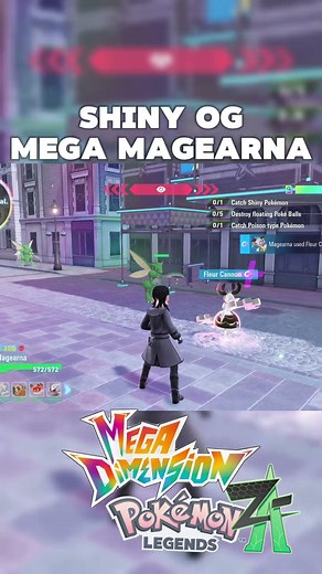 Shiny OG Mega Magearna⚙️#shorts #shiny #pokemon #gaming #pokemonlegendsza