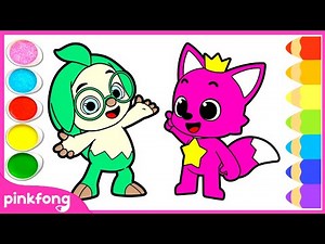 Coloring Hogi & Pinkfong | Hogi Pinkfong Wonderstar Coloring Pages