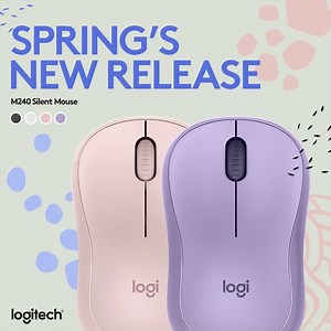 25 reactions | Spring’s New Colors are here  Get in the springtime spirit with the all-new M240 Silent Mouse in Lavender and Rose. Add this cheerful springtime colors to your workspace today. https://tinyurl.com/y7c7knpa | Logitech | Facebook