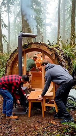 “A Fallen Tree… Turned Into a Luxury Home 😳🌲 (Full Transformation)”