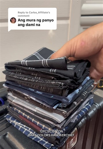 12PCS Cotton Handkerchiefs in Dark Colors for Everyone