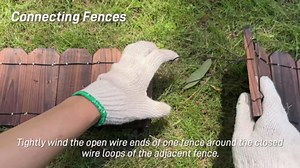 Mulctun Wood Garden Edging - 5.9" H X 47" L Sturdy Wooden Landscape Edging, Small Flower Bed Edging Borders, Decorative Wooden Garden Fence for Yard Flower Bed Lawns Pathway Tree (2 Packs)