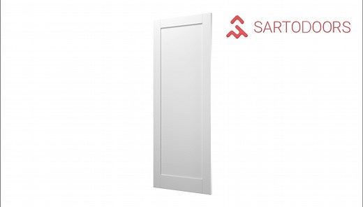 SARTODOORS Sliding Closet Bypass Doors 60 x 80 with Hardware | Quadro 4111 White Ash | Sturdy Top Mount Rails Moldings Trims Hardware Set | Modern MDF Solid Bedroom Wardrobe Doors
