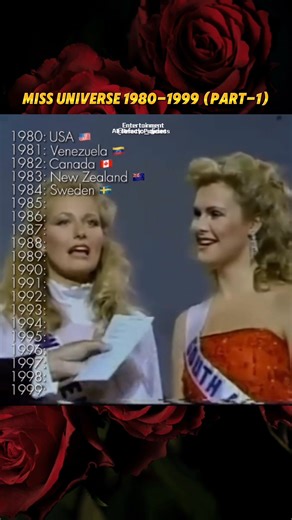 👑 The Golden Era of Glamour: Miss Universe 1980–1989 | Legendary Queens ✨ #entertainmentallbeautypageants #oliviayace | EAB Pageants