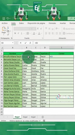 Cómo Separar Nombres y Apellidos en Excel Rápido