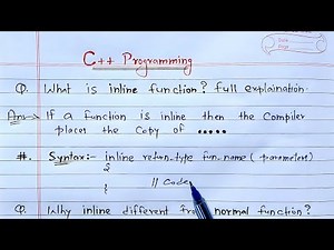 C++ Inline Function | Learn Coding