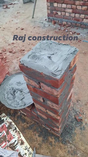 How to make brick pillar | Raj digital work