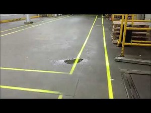 LED Projected Walkway with Dual Yellow Lines | Enhanced Pedestrian Guidance