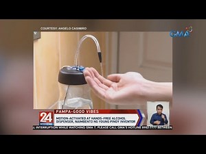 Young Pinoy inventor develops motion-activated, hands-free alcohol dispenser