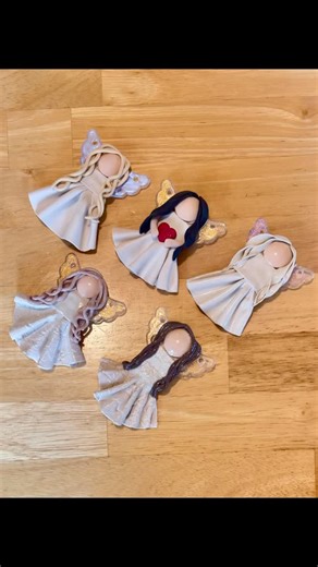 Lauren @ Sutton & James Collective on Instagram: "@sculpey_official polymer clay angels #reels #polymerclay #polymerclaycreations #angel #sculpey"