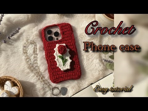 🌹How to Crochet phone case | easy and beginner friendly tutorial