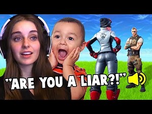 Kid LIES to me in Fortnite!