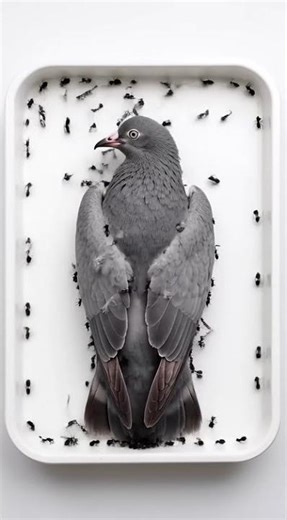 Owl Decomposition Experiment | Ants Reveal the Owl Skeleton#ViralVideo #ViralShort