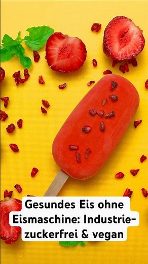 Gesundes Eis selber machen ohne Eismaschine | einfaches veganes Eis Rezept | nur 4 Zutaten (#shorts)