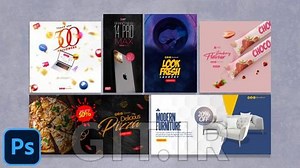 Adobe Photoshop CC: Social Media Banner Ads Design